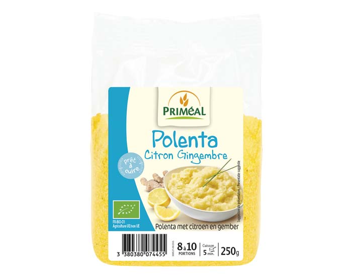 PRIMEAL Polenta Citron et Gingembre - 250 g