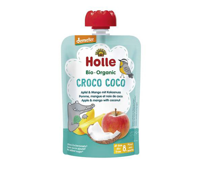 HOLLE Gourde Pomme Mangue Noix de Coco -100 g - Ds 8 mois