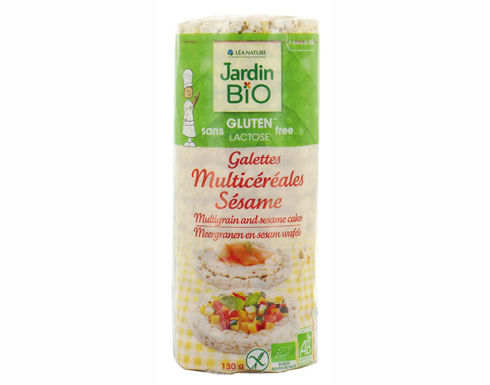 JARDIN BIO Galettes Multicrales Ssame Sans Gluten - 130 g