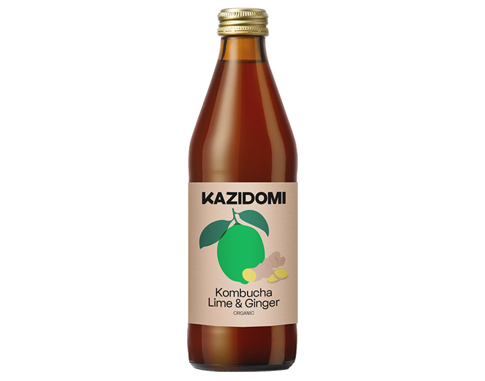 KAZIDOMI Kombucha Citron Vert & Gingembre Bio