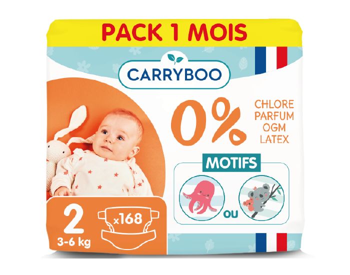 CARRYBOO Couches cologiques Non Irritantes - Lot x3