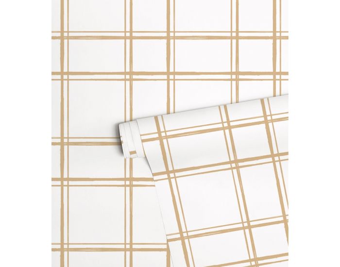 LILIPINSO Papier Peint - Picnic Day - Graphique - Blanc Rouleau 10 m