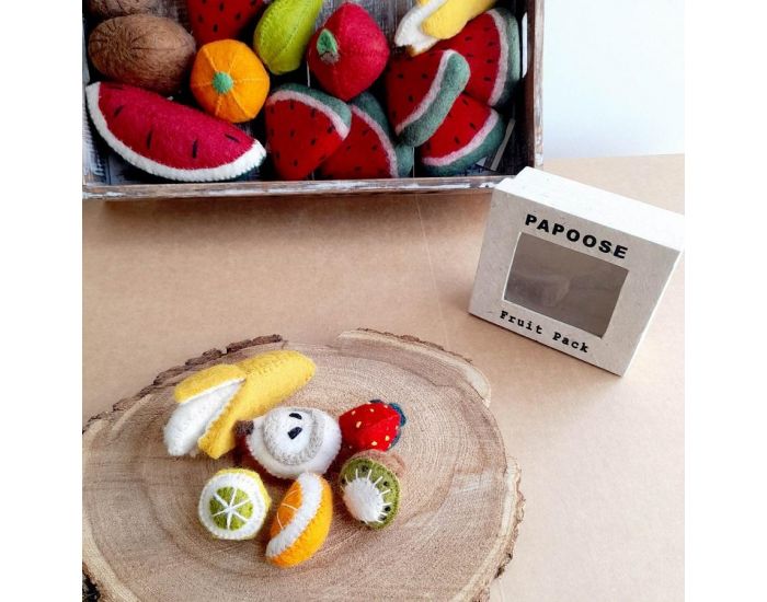 PAPOOSE TOYS Mini Fruits en Laine Feutre - Set De 6 - Ds 3 ans (7)