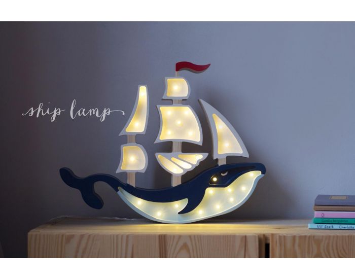 LITTLE LIGHTS Lampe Veilleuse Navire Bleu Navy - Ds 3 ans (1)