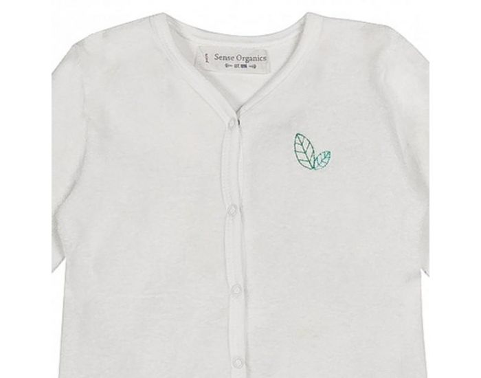 SENSE ORGANICS Pyjama Bb en Coton Bio - Blanc 6 mois (1)