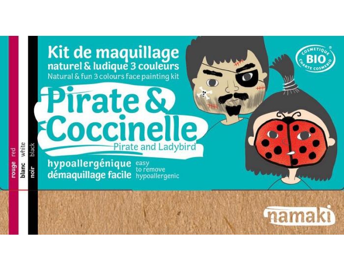 NAMAKI Kit de Maquillage 3 Couleurs - Pirate et Coccinelle - Ds 3 ans (3)