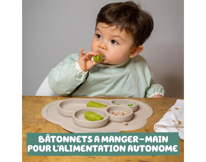 YOOJI Btonnets  Manger-Main - Haricot Vert & Butternut - Lot de 6 - Ds 12 mois (4)