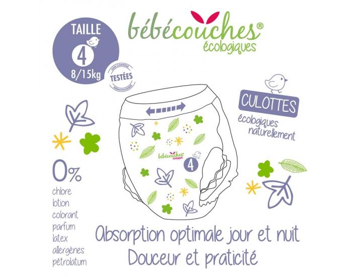 BBCOUCHES COLOGIQUES Culottes d'apprentissage T4 / 8-15kg / 88 culottes (5)