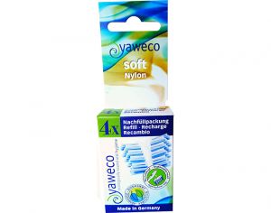 YAWECO 4 Recharges pour Brosse  Dents Nylon - Soft