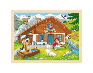 GOKI Puzzle Sur l'Alpage - Ds 6 ans