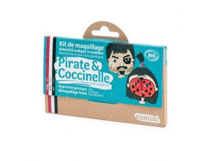 NAMAKI Kit de Maquillage 3 Couleurs - Pirate et Coccinelle - Ds 3 ans