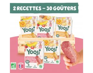 YOOJI Pack spcial Goter DME Btonnets Fruits  Manger Main BIO - 30 goters - Ds 12 mois