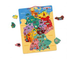 JANOD Puzzle Carte d'Allemagne Magntique - Ds 6 ans