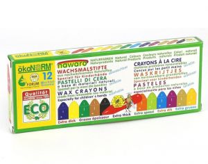 OKONORM Mini-Crayons  la Cire d'Abeille - 12 Crayons