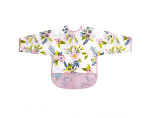 KUSHIES Bavoir - Manches Longues - Pink Garden Flowers - 6  12 Mois 