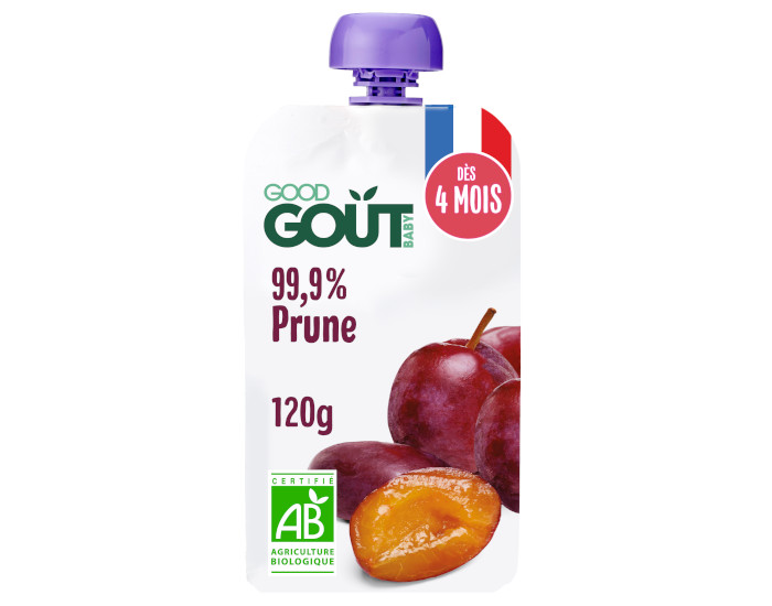 GOOD GOUT Gourde Prune - Pure Bb 120g - Ds 4 mois