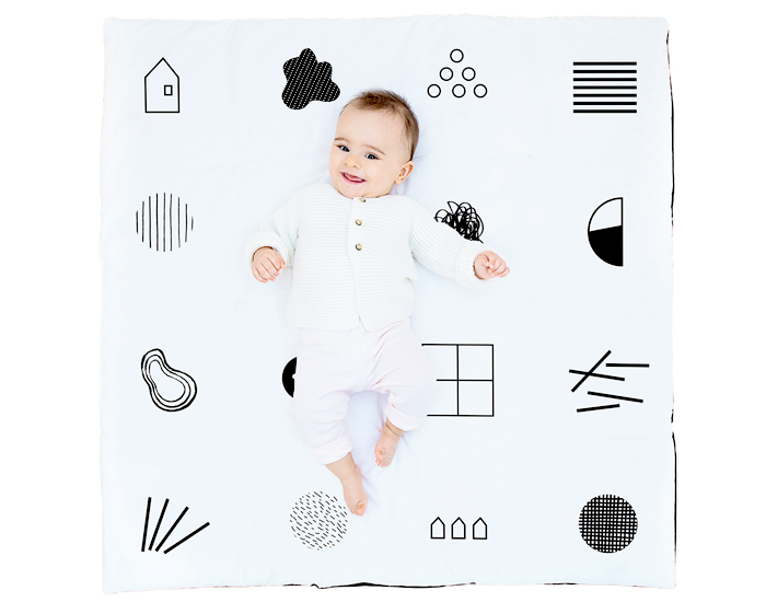 DEUZ Baby Tapis d'Eveil pour Bb - Graphics - 100 x 100 cm