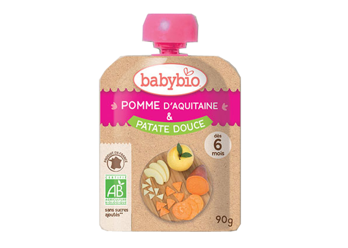 BABYBIO Gourde Pomme Patate Douce - 90g