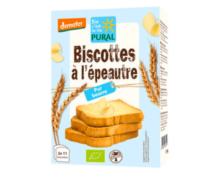 PURAL Biscottes Epeautre Beurre - 200 g