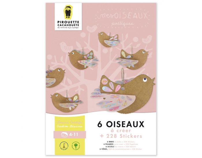 PIROUETTE CACAHOUETE - Kit Cratif Oiseaux Potiques - Ds 4 ans
