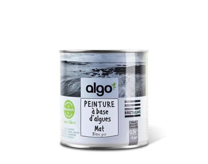 ALGO PAINT Peinture Biosource Dcorative Blanche - Finition Mat - Blanc Pur