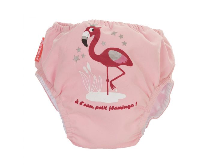 PIWAPEE Maillot Couche Anti Fuite Clipsable Swim + Bb Nageur - Flamingo Rose (1)