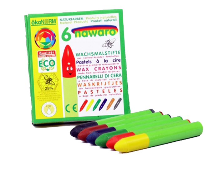OKONORM Crayons  la Cire d'Abeille - Ds 3 ans 6 couleurs (1)