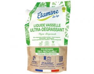 ETAMINE DU LYS Doypack Liquide Vaisselle Dgraissant  - Bergamote et Thym Bio - 750ml