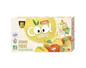 VITABIO Pack Famille Cool Fruits Pomme Poire Williams Acrola - 12x90g