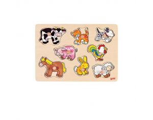 GOKI Puzzle  boutons Bbs animaux 8 lments - Ds 2 ans
