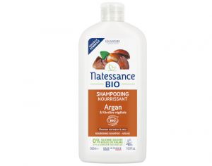 NATESSANCE Shampooing Nourrissant - Argan Bio & Kratine Vgtale - 500 ml