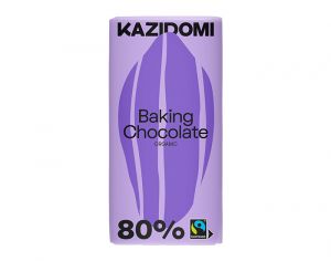 KAZIDOMI Chocolat Ptissier 80% quitable Bio - 165 g