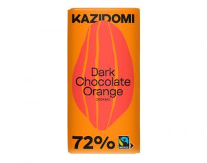 KAZIDOMI Chocolat Noir 72% Orange Bio - 85g