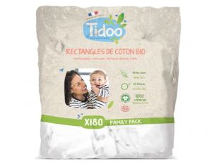 TIDOO Rectangles de coton Bio 1x180
