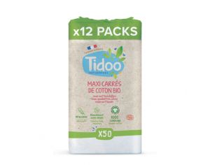 TIDOO Maxi Carrs de Coton 100% Bio  12x50
