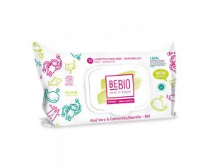 BEBIO Lingettes pour Bb - Sans Parfum - Camomille & Aloe Vera Bio